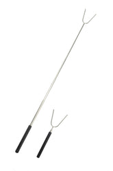 Twin Prong Extendable Campfire Fork with Handle 86cm - Cook Snags and Marshmallows